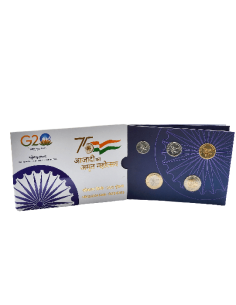 India Govt. Mint 75 Years AKAM Circulation Coins Set