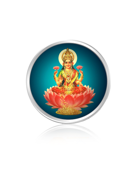 Tribhovandas Bhimji Zaveri & Sons Lakshmi Color Silver Coin of 10 Grams in 999 Purity Fineness