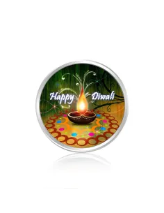 Tribhovandas Bhimji Zaveri & Sons Diwali Color Silver Coin of 10 Grams in 999 Purity Fineness