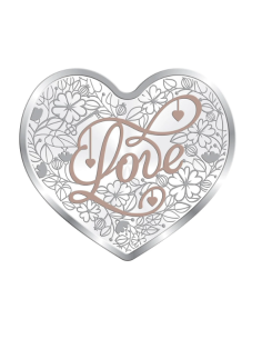 Precious Moments BIS Hallmarked Heart Shape Anniversary Silver Coin Of 20 Gram in 999 Purity / Fineness by ACPL