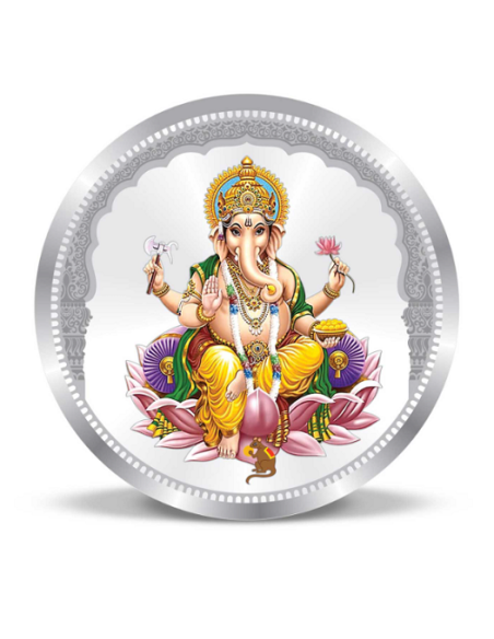 Precious Moments  Ganesh Silver Coin Of 20 Gram in 999 Purity