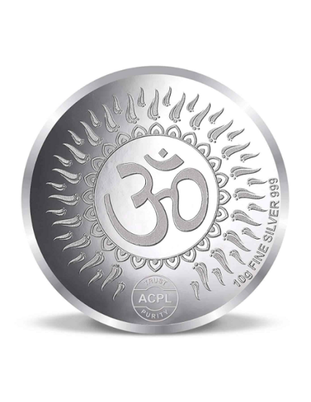 Precious Moments Lakshmi Ganesh BIS Hallmarked Silver Coin Of 50 Gram in 999 Purity / Fineness by ACPL