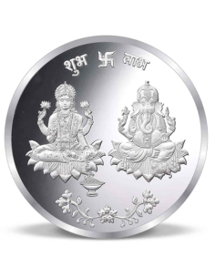 Precious Moments Lakshmi Ganesh BIS Hallmarked Silver Coin Of 20 Gram in 999 Purity / Fineness by ACPL