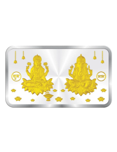 Precious Moments Lakshmi Ganesh BIS Hallmarked Silver Bar Of 20 Gram in 999 Purity / Fineness by ACPL