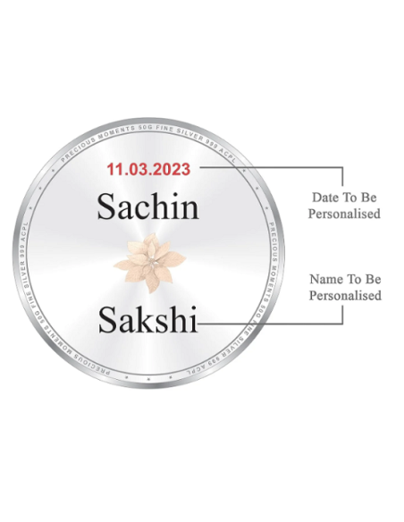 Precious Moments Personalised BIS Hallmarked Wedding Anniversary Silve