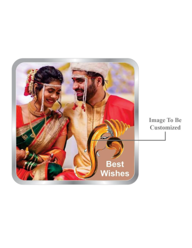 Precious Moments Personalised BIS Hallmarked Newly Married Silver Squa