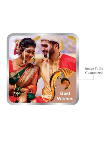 Precious Moments Personalised BIS Hallmarked Newly Married Silver Squa