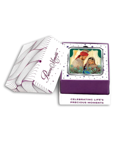 Precious Moments Personalised BIS Hallmarked Newly Married Silver Squa