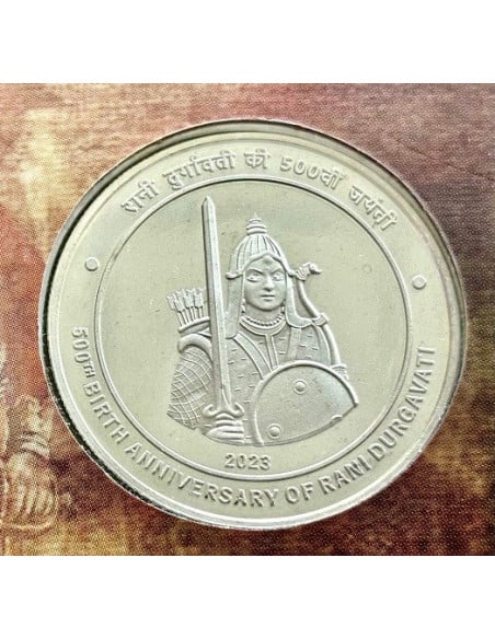 India Govt. Mint 500th Birth Anniversary Of Rani Durgavati Com Coin