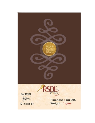 1 Gram Gold Coin - RSBL 24K (995 Purity) | Live Price Today