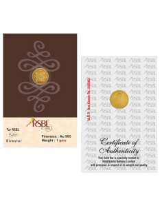 1 Gram Gold Coin - RSBL 24K (995 Purity) | Live Price Today