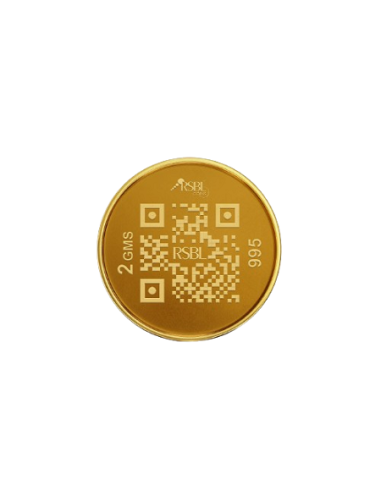 2 Gram Gold Coin - RSBL 24K (995 Purity) Ingot | Live Price Today
