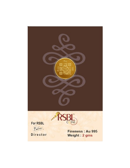 2 Gram Gold Coin - RSBL 24K (995 Purity) Ingot | Live Price Today