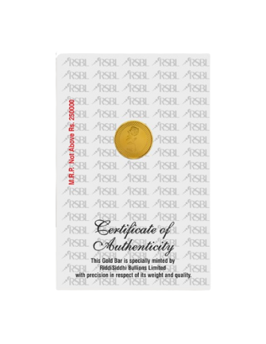 2 Gram Gold Coin - RSBL 24K (995 Purity) Ingot | Live Price Today