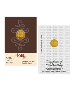 2 Gram Gold Coin - RSBL 24K (995 Purity) Ingot | Live Price Today