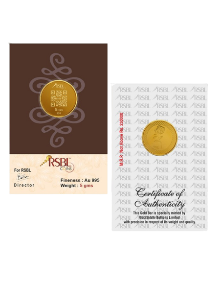5 Gram Gold Coin - RSBL 24K (995 Purity) | Live Price Today