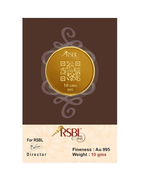 10 Gram Gold Coin - RSBL 24K (995 Purity) | Live Price Today