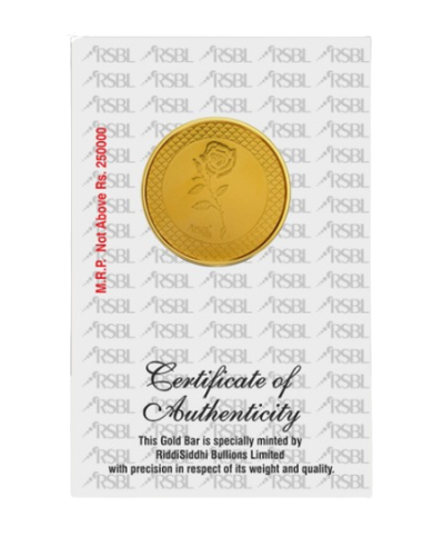 10 Gram Gold Coin - RSBL 24K (995 Purity) | Live Price Today
