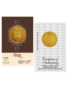 10 Gram Gold Coin - RSBL 24K (995 Purity) | Live Price Today