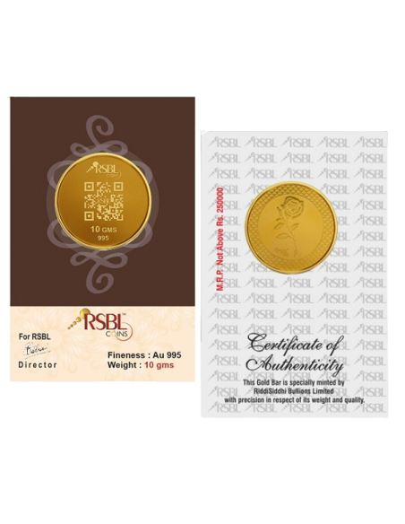 10 Gram Gold Coin - RSBL 24K (995 Purity) | Live Price Today
