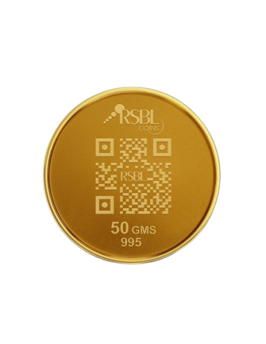 50 Gram Gold Coin - RSBL 24K (995 Purity) | Live Price Today