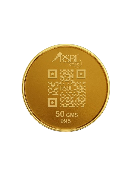 50 Gram Gold Coin - RSBL 24K (995 Purity) | Live Price Today