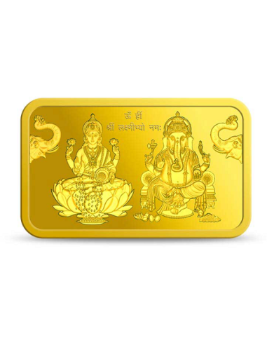 Buy Kundan Lakshmi Ganesh 10 gram Gold Bar I CoinBazaar