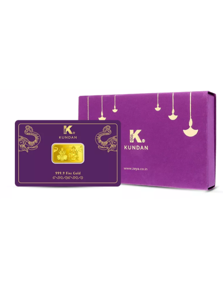 Buy Kundan Lakshmi Ganesh 10 gram Gold Bar I CoinBazaar