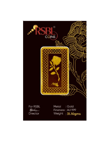 Buy RSBL Gold Bar Of 1Oz 31.1 Grams 24Kt in 999 Purity I CoinBazaar