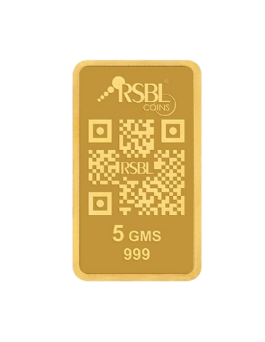 Buy RSBL Buy Gold Bar 5 Grams Gold 24 Karat 999 Purity |  CoinBazaar