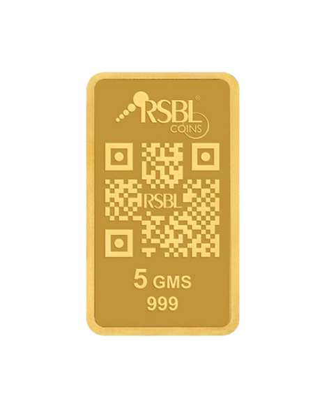 Buy RSBL Buy Gold Bar 5 Grams Gold 24 Karat 999 Purity |  CoinBazaar