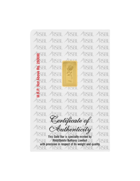 Buy RSBL Buy Gold Bar 5 Grams Gold 24 Karat 999 Purity |  CoinBazaar