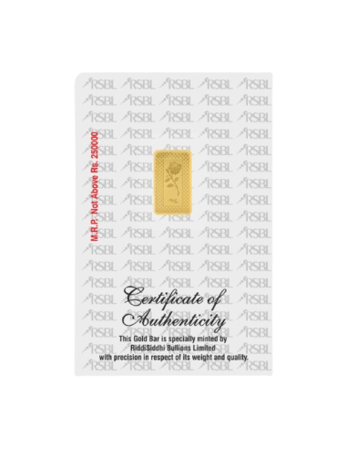 Buy RSBL Gold Bar 10 Grams 24Kt Gold 999 Purity Fineness I CoinBazaar