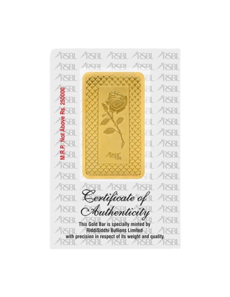 Buy RSBL Gold Bar 100 Grams Gold  24Kt Gold 999 Purity I CoinBazaar