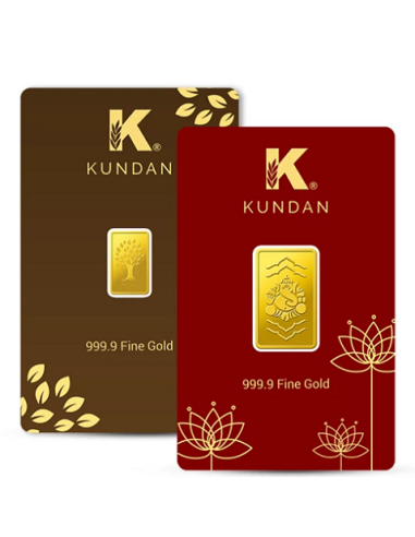 Buy Kundan Ganesha Gold Bar Of 2 Gms & Kalpataru Gold Bar Of 1 Gms