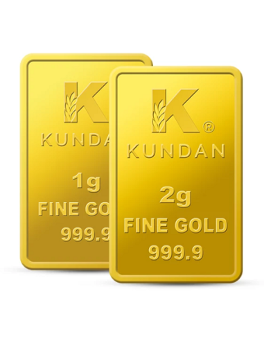 Buy Kundan Ganesha Gold Bar Of 2 Gms & Kalpataru Gold Bar Of 1 Gms