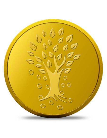 Buy Kundan Kalpataru Tree Gold Coin of 4 Grams 24 Kt in 999.9 Purity
