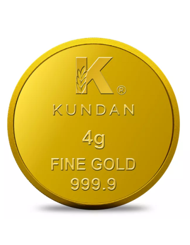 Buy Kundan Kalpataru Tree Gold Coin of 4 Grams 24 Kt in 999.9 Purity