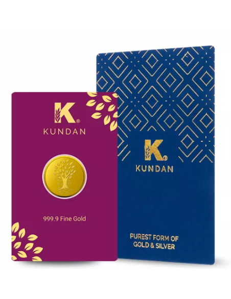 Buy Kundan Kalpataru Tree Gold Coin of 4 Grams 24 Kt in 999.9 Purity