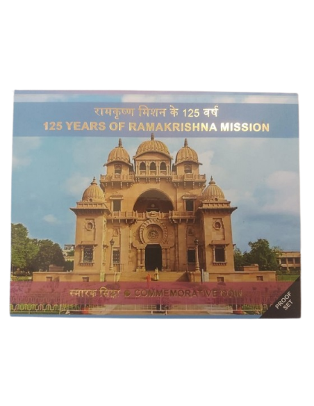 India Govt. Mint125 Years of Ramakrishna Mission Com coin