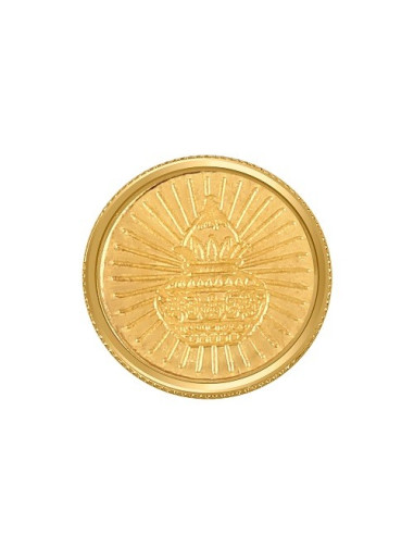 Tribhovandas Bhimji Zaveri & Sons Kalash Gold Coin Of 1 Gram 24Kt Gold