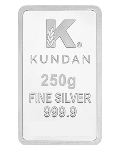 Kundan Kalpataru Silver Bar of 250 Gram in 999.9 Purity / Fineness in