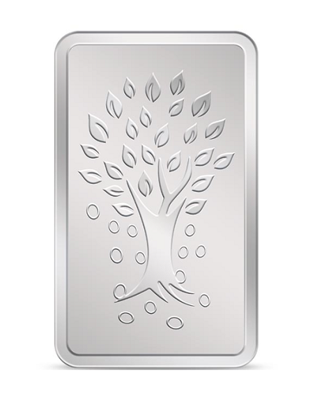 Kundan Kalpataru Tree Silver Bar of 100 Gram in 999.9 Purity / Fineness in Certi Card