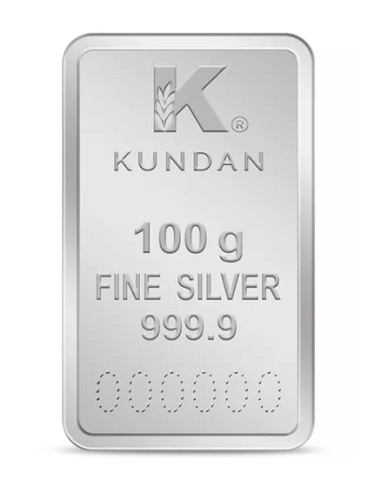 Kundan Kalpataru Tree Silver Bar of 100 Gram in 999.9 Purity / Fineness in Certi Card
