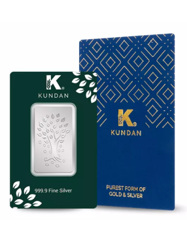 Kundan Kalpataru Tree Silver Bar of 100 Gram in 999.9 Purity / Fineness in Certi Card
