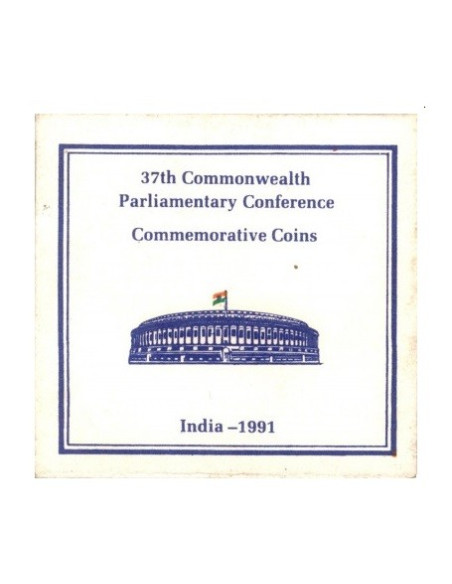 10 Rupees India Govt. Mint -Year 1991-37th Commonwealth Com coin