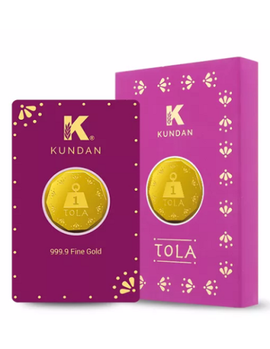 Buy Kundan Tola Gold Coin Of 11.66 Grams in 24 Karat  999.9 Purity