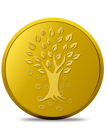 Buy Kundan Kalpataru Gold Coin Of 4 Grams in 22 Karat  916 Purity