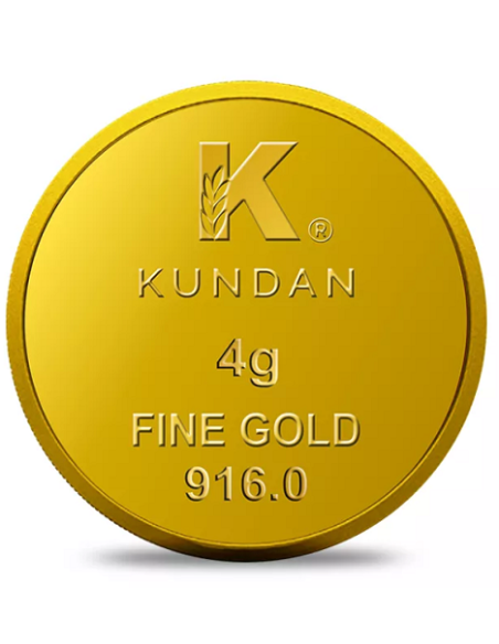 Buy Kundan Kalpataru Gold Coin Of 4 Grams in 22 Karat  916 Purity