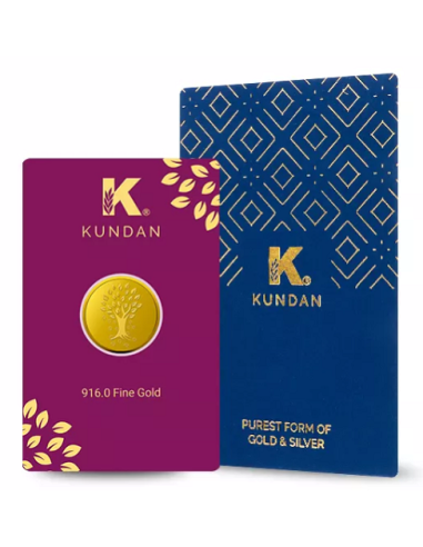 Buy Kundan Kalpataru Gold Coin Of 4 Grams in 22 Karat  916 Purity